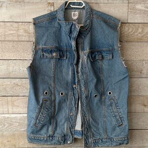 BDG Distressed Blue Denim Vest